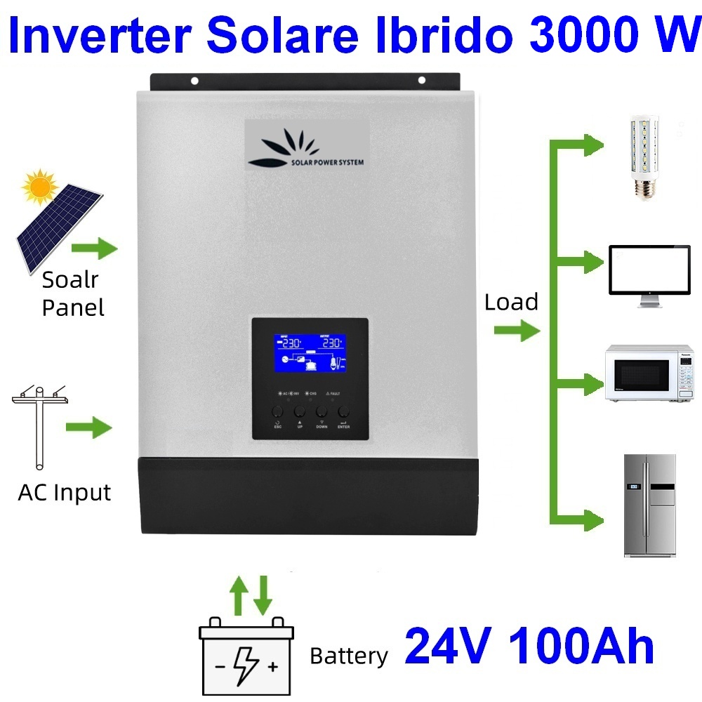 Inverter Solare Ibrido 3000 Watt MPPT Hi Freq.